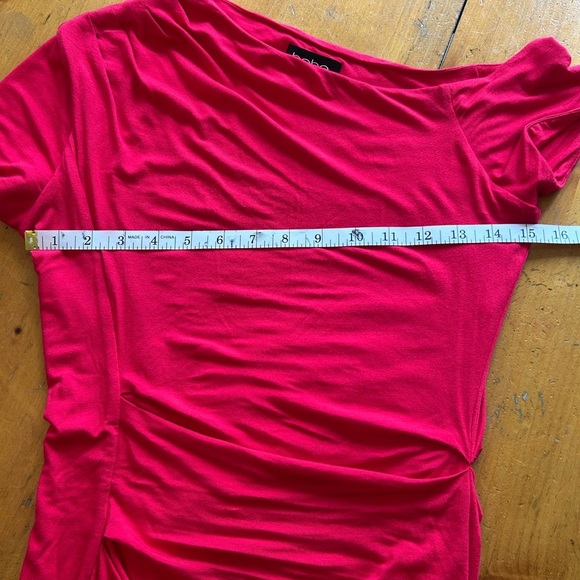 Bebe Elegant Red Off-Shoulder Dress - Picture 13 of 16